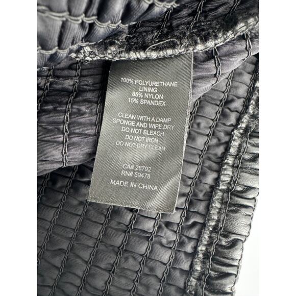 House Of Harlow‎ Faux Leather Minimalist Contemporary Crop Top Black Size Large - Picture 5 of 5